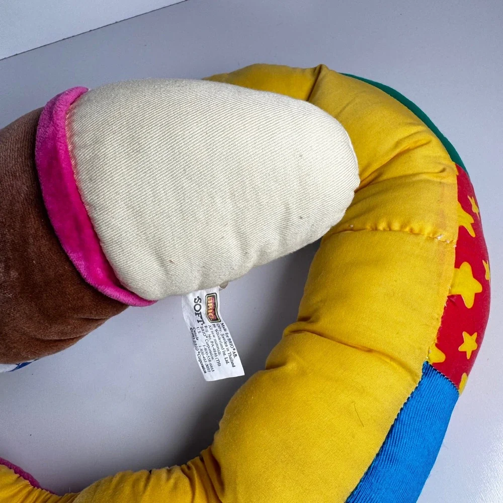 BRIO Soft Patchwork Snake Plush Vintage Sensory Toy 1993 XL 50